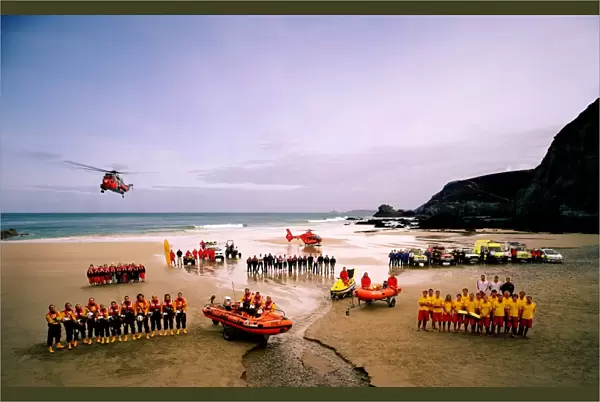 Rescue Team poster group shot at St Agnes