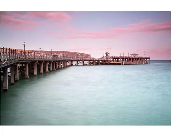 Swanage Pier at dusk