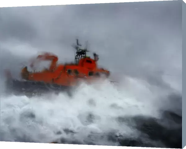 Buckie Severn Class All Weather Lifeboat William Blannin in roug