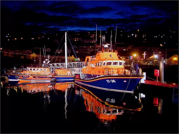 Penlee Severn Class Lifeboat Ivan Ellen at night
