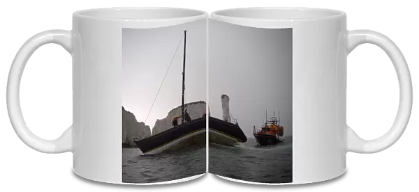 Swanage mersey class lifeboat Robert Charles Brown during a yach
