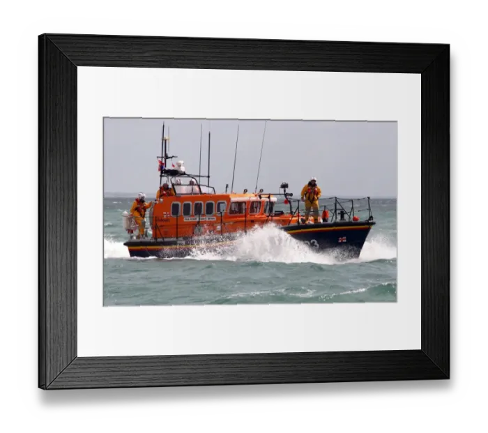 Framed Print : Swanage Mersey class lifeboat Robert Charles Brown Framed Print : Swanage Mersey class lifeboat Robert Charles Brown