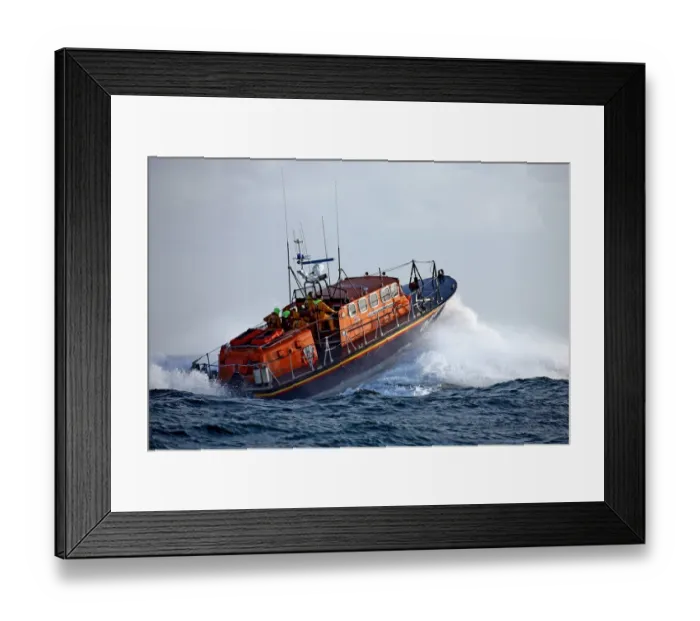 Framed Print : St Helier Tyne class lifeboat Alexander Coutanche at sea Framed Print : St Helier Tyne class lifeboat Alexander Coutanche at sea
