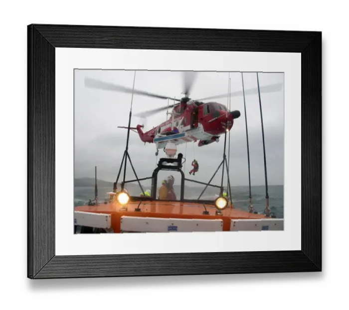 Framed Print : Baltimore tyne class lifeboat Hilda Jarett 47-024 with coastguar Framed Print : Baltimore tyne class lifeboat Hilda Jarett 47-024 with coastguar