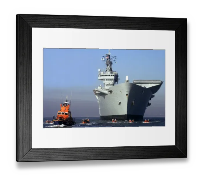 Framed Print : The Royal Navy flagship aircraft carrier HMS Ark Royal in Poole Framed Print : The Royal Navy flagship aircraft carrier HMS Ark Royal in Poole