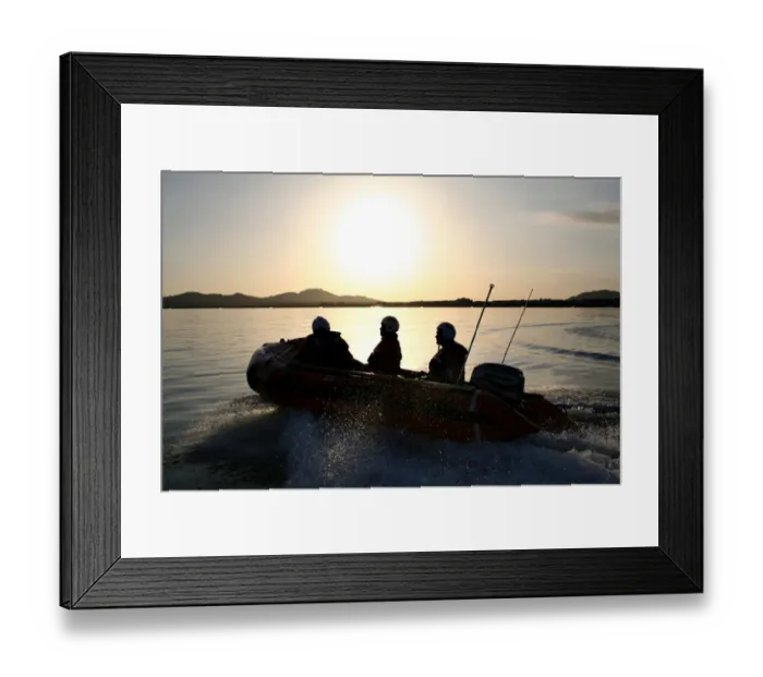 Framed Print : Pwllheli D class lifeboat Phyllis Mary II at sunset Framed Print : Pwllheli D class lifeboat Phyllis Mary II at sunset