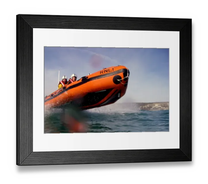 Framed Print : Swanage D Class inshore lifeboat Framed Print : Swanage D Class inshore lifeboat