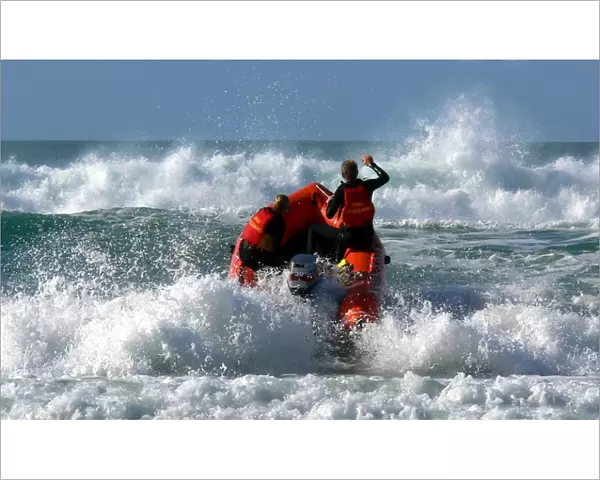 Arancia inshore rescue boat at Perranporth, Cornwall