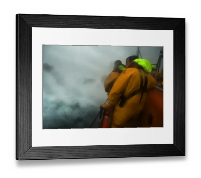 Framed Print : Sennen Cove tyne class lifeboat Norman Salveson in rough weather
