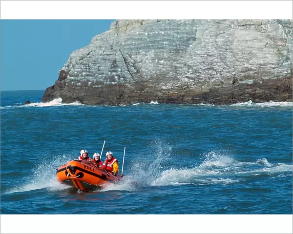 Holyhead D class lifeboat Angel of Holyhead D-654. Three crew onboard