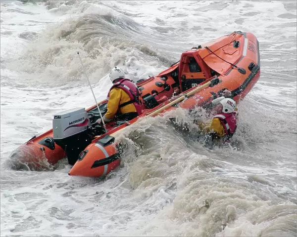 Launch of Weston-super-Mare D class inshore lifeboat