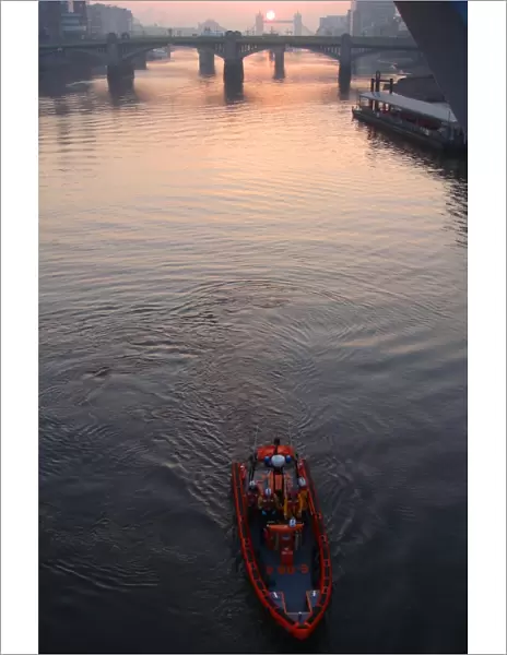 Tower E class lifeboat on the River Thames