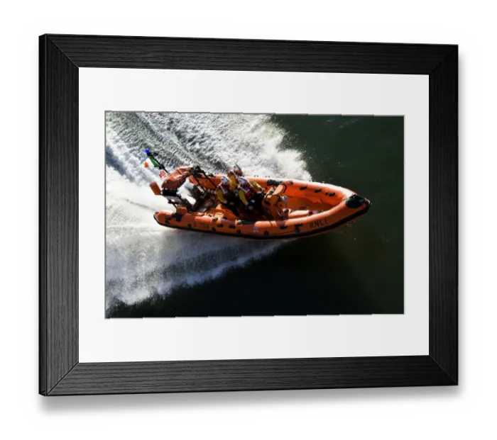 Framed Print : Kinsale Atlantic 75 inshore lifeboat Miss Sally Anne (Baggy) 2 Framed Print : Kinsale Atlantic 75 inshore lifeboat Miss Sally Anne (Baggy) 2