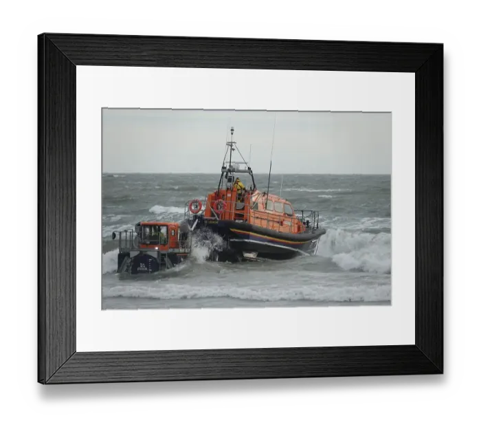Framed Print : Barmouth Shannon class lifeboat Ella Larsen 13-30 Framed Print : Barmouth Shannon class lifeboat Ella Larsen 13-30
