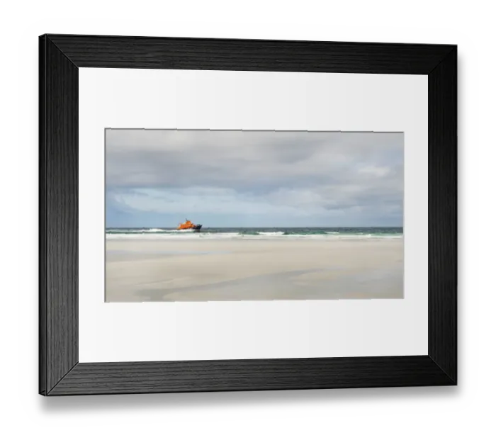 Framed Print : Barra Island severn class lifeboat Edna Windsor at sea Framed Print : Barra Island severn class lifeboat Edna Windsor at sea