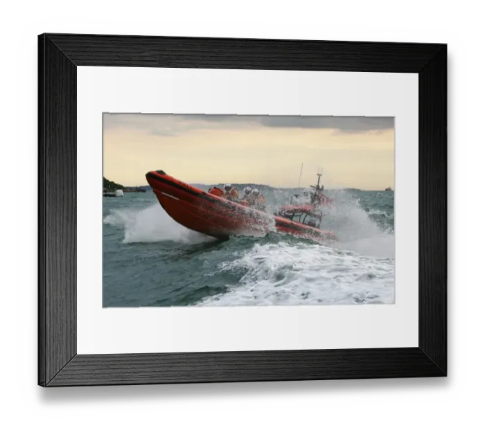 Framed Print : Cowes Atlantic 85 inshore lifeboat Tabbycat B-810 at sea Framed Print : Cowes Atlantic 85 inshore lifeboat Tabbycat B-810 at sea
