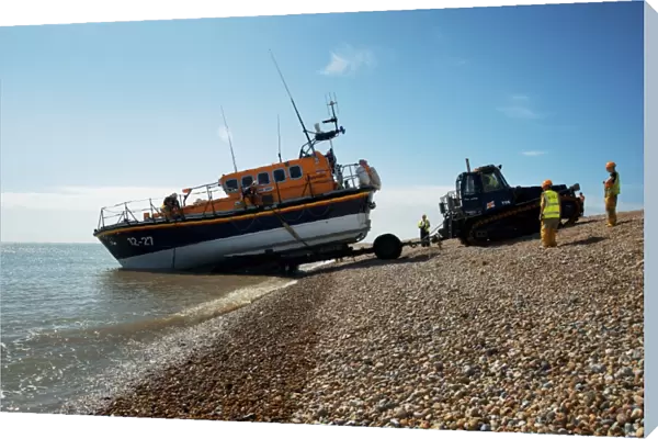 Dungeness mersey class lifeboat Pride and Spirit being launched