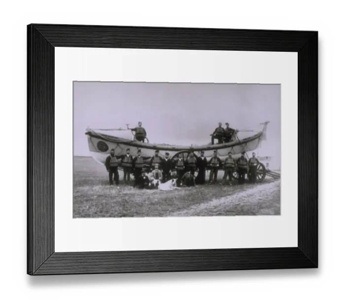 Framed Print : Rhyl lifeboat Self Righter class ON 166 Jane Martin on its car Framed Print : Rhyl lifeboat Self Righter class ON 166 Jane Martin on its car