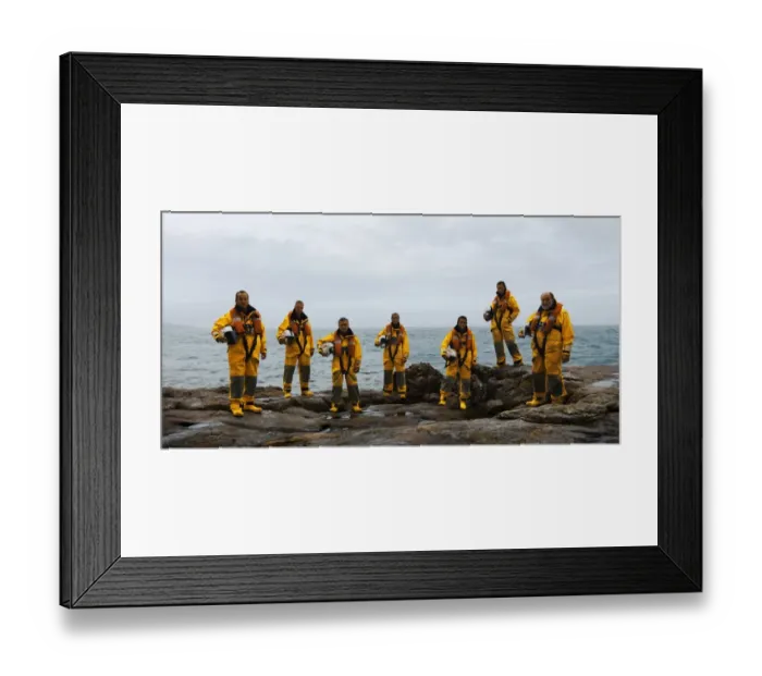 Framed Print : Torbay volunteer crew that were involved in the Ice Prince service. Coxswain Mark Criddle was awarded a Silver Medal as a result, and the rest of the crew vellums. The volunteers have also been nominated for a Pride of Brtain award. L-R Framed Print : Torbay volunteer crew that were involved in the Ice Prince service. Coxswain Mark Criddle was awarded a Silver Medal as a result, and the rest of the crew vellums. The volunteers have also been nominated for a Pride of Brtain award. L-R