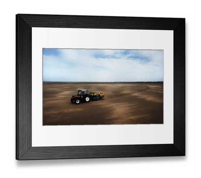 Framed Print : Launch tractor on the sands at Hoylake Framed Print : Launch tractor on the sands at Hoylake