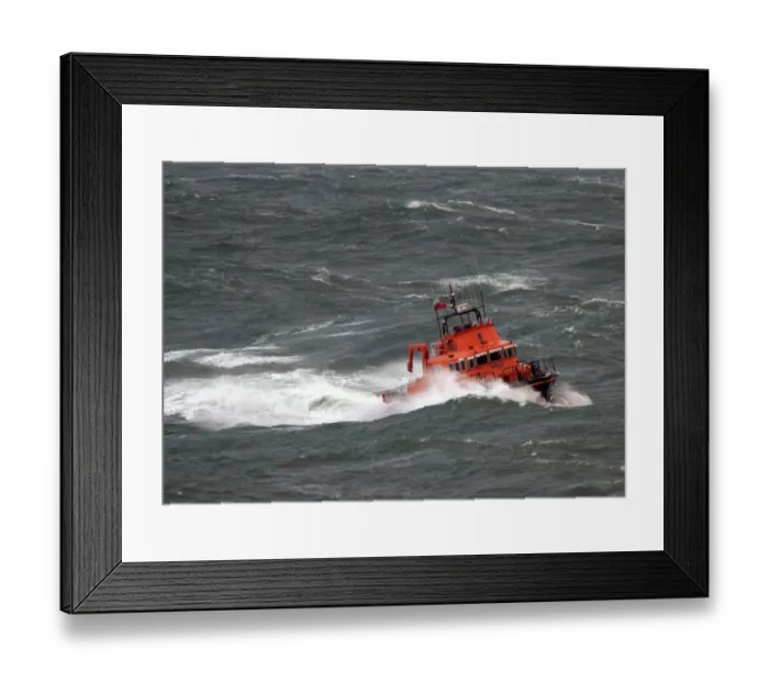 Framed Print : Relief severn class lifeboat Margaret Joan and Fred Nye in rough seas Framed Print : Relief severn class lifeboat Margaret Joan and Fred Nye in rough seas