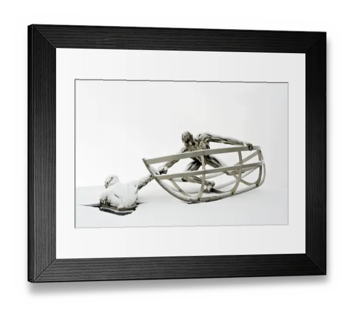 Framed Print : RNLI Memorial covered by snow Framed Print : RNLI Memorial covered by snow