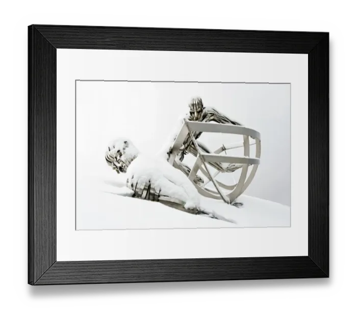 Framed Print : RNLI Memorial covered in snow Framed Print : RNLI Memorial covered in snow