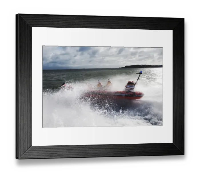 Framed Print : Burry Port Atlantic 75 inshore lifeboat Blue Peter II B-768. Lif Framed Print : Burry Port Atlantic 75 inshore lifeboat Blue Peter II B-768. Lif