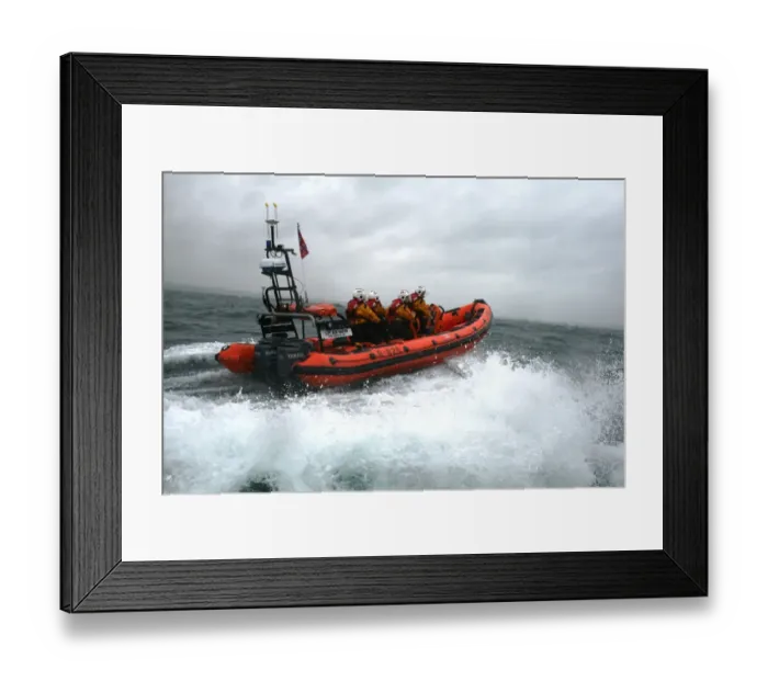 Framed Print : Poole Atlantic 85 class inshore lifeboat Sgt Bob Martin in rough seas Framed Print : Poole Atlantic 85 class inshore lifeboat Sgt Bob Martin in rough seas