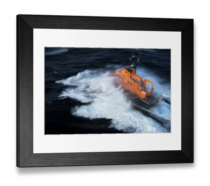 Framed Print : Aerial shot of Valentia severn class lifeboat John and Margaret Doig Framed Print : Aerial shot of Valentia severn class lifeboat John and Margaret Doig