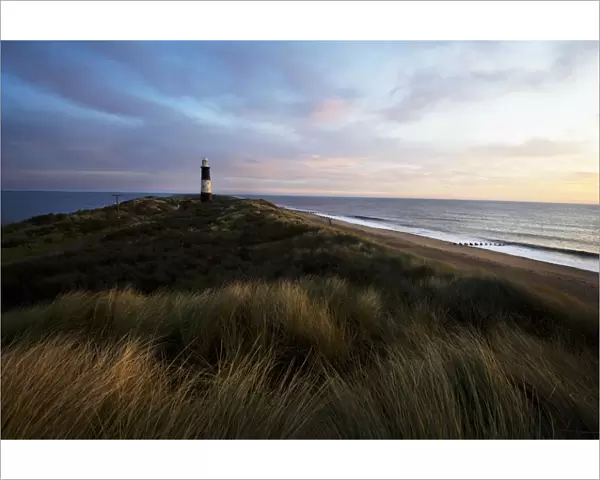 Lighthouse at Spurn Point, Humber, at sunrise