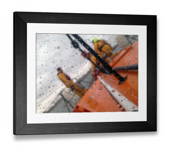 Framed Print : Crew onboard Bridlington Mersey class lifeboat Marine Engineer Framed Print : Crew onboard Bridlington Mersey class lifeboat Marine Engineer