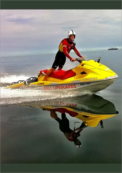 Tynemouth crew member and lifeguard Sam Nicholson onboard a rescue watercraft (RWC). Shortlisted finallist for Photographer of the Year 2012