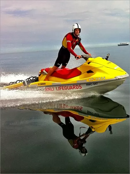 Tynemouth crew member and lifeguard Sam Nicholson onboard a rescue watercraft (RWC). Shortlisted finallist for Photographer of the Year 2012