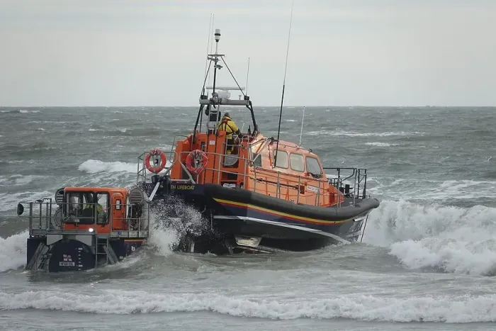 Framed Print : Barmouth Shannon class lifeboat Ella Larsen 13-30 Framed Print : Barmouth Shannon class lifeboat Ella Larsen 13-30