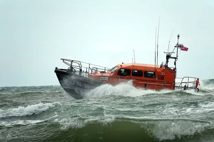 Framed Print : Barmouth Shannon class lifeboat Ella Larsen 13-30 Framed Print : Barmouth Shannon class lifeboat Ella Larsen 13-30