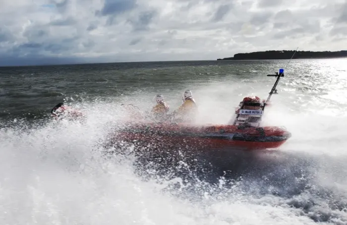 Framed Print : Burry Port Atlantic 75 inshore lifeboat Blue Peter II B-768. Lif Framed Print : Burry Port Atlantic 75 inshore lifeboat Blue Peter II B-768. Lif