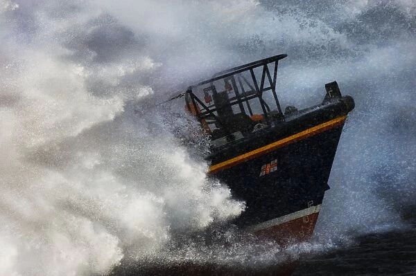 Dunbar Trent class lifeboat John Neville Taylor in surf