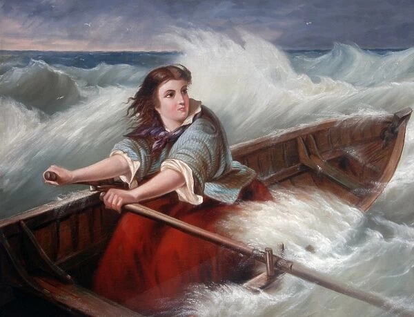 Grace Darling. Oil on canvas by Thomas Brooks (1818-1891) 30% of the profit
