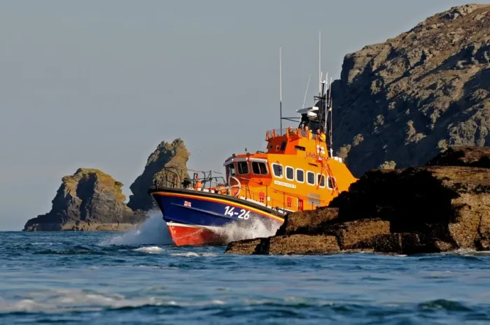 Framed Print : Port St Mary Lifeboat, the Trent Class Gough Ritchie II Framed Print : Port St Mary Lifeboat, the Trent Class Gough Ritchie II