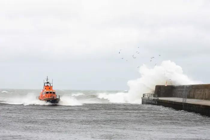 Framed Print : Relief trent class lifeboat Dora Foster Mcdougall in Arklow Framed Print : Relief trent class lifeboat Dora Foster Mcdougall in Arklow