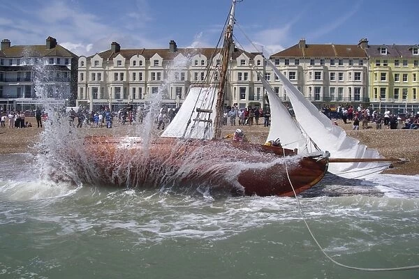 Service to a grounded yacht by Eastbourne lifeboat