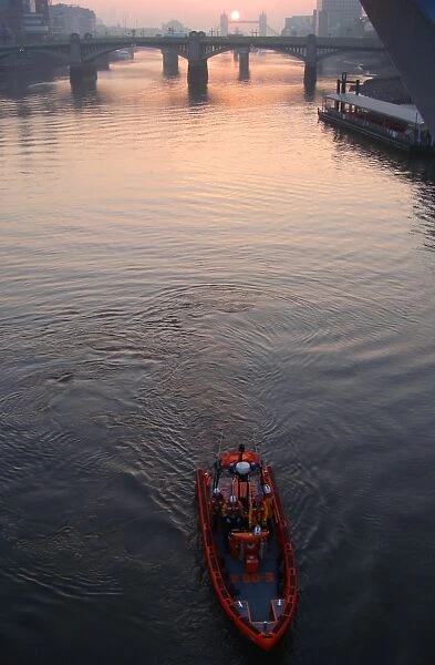 Tower E class lifeboat on the River Thames