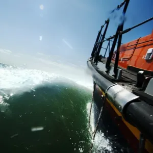 Artistic shot of Dungeness mersey class lifboat Pride and Spirit Artistic shot of Dungeness mersey class lifboat Pride and Spirit