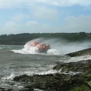 Baltimore Tyne class lifeboat Hilda Jarrett being launched