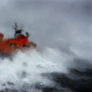 Buckie Severn Class All Weather Lifeboat William Blannin in roug