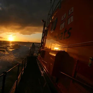 Calshot Arun class lifeboat Mabel Williams at sunset