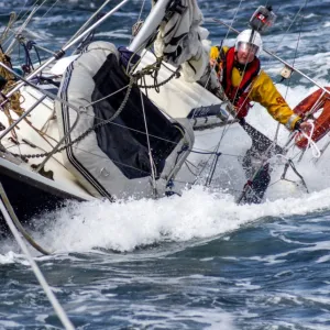 Crew member on board casualty vessel in Weymouth during a rescue during the Olympics 2012. Shortlisted finallist for Photographer of the Year 2012