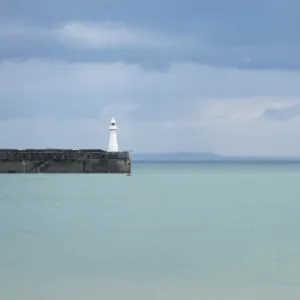 Landscape shot of Dover harbour entrance