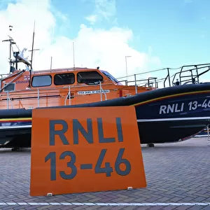 Launch a Memory event at the All-weather Lifeboat Centre (ALC) in Poole. Members of the public were invited to view the Wells-next-the-Sea Shannon class lifeboat Duke of Edinburgh 13-46 whilst on display at the ALC